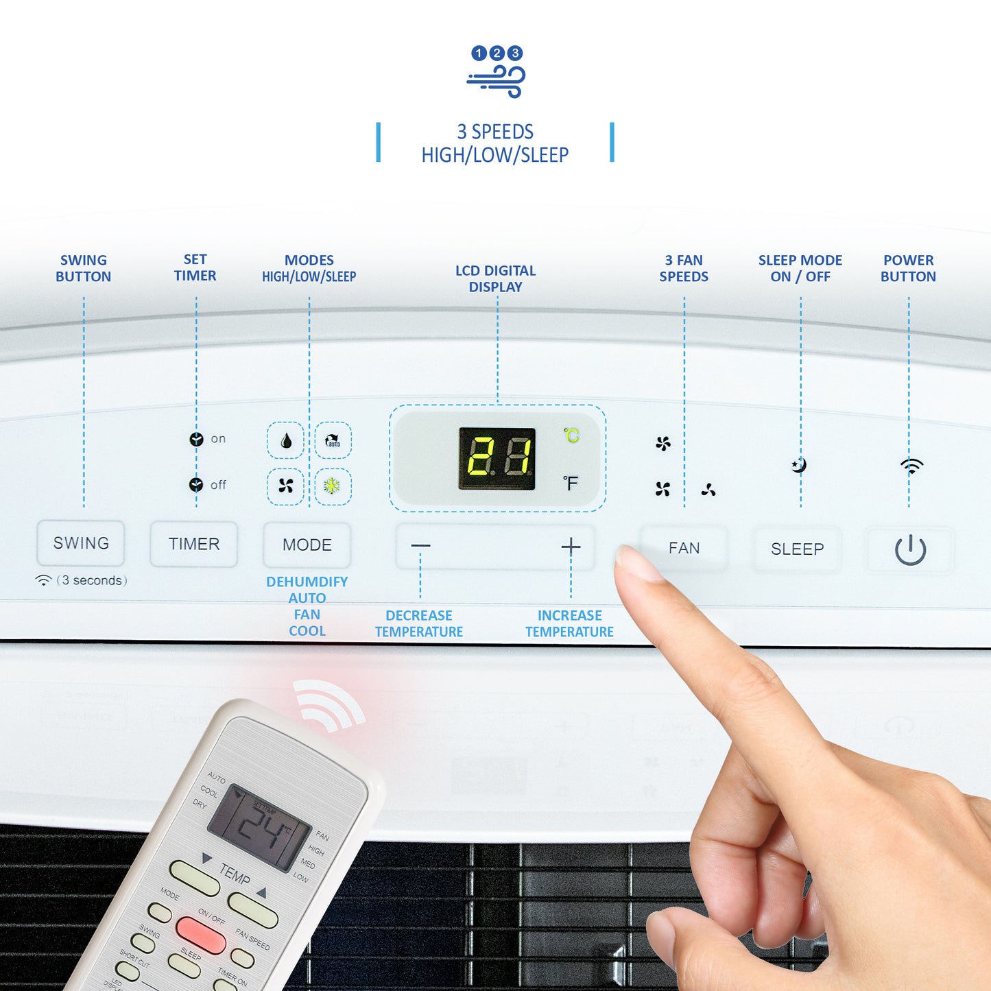 12000 BTU Portable Air Conditioner Unit with WiFi Smart APP, Weekly Timer