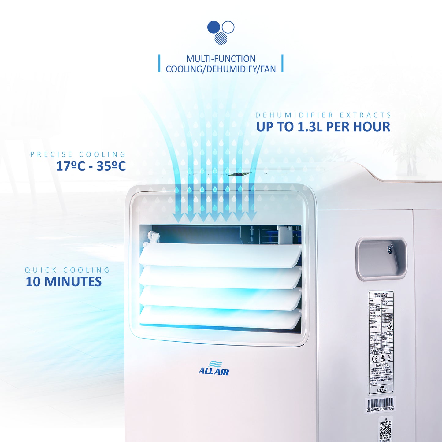 5000 BTU Portable Air Conditioner Unit with WiFi Smart APP, Weekly Timer